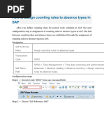 How To Assign Counting Rules To Absence Types in SAP