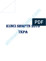 Kunci SBMPTN 2016 Tkpa