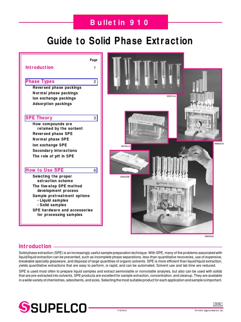 Guide To Solid Phase Extraction PDF | PDF | Acid Dissociation Constant ...