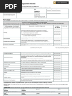 This Checklist Is To Be Used For The Commissioning of Plant or Equipment