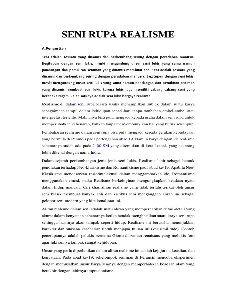 Seni Rupa Realisme