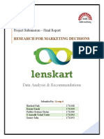 Lenskart: Research For Marketing Decisions