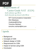 Requirements of Carrier Grade NAT (CGN) : Draft-Nishitani-Cgn-00.txt Draft-Shirasaki-Isp-Shared-Addr-00