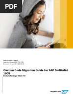 Custom Code Migration Guide For SAP S/4HANA 1809: Feature Package Stack 00