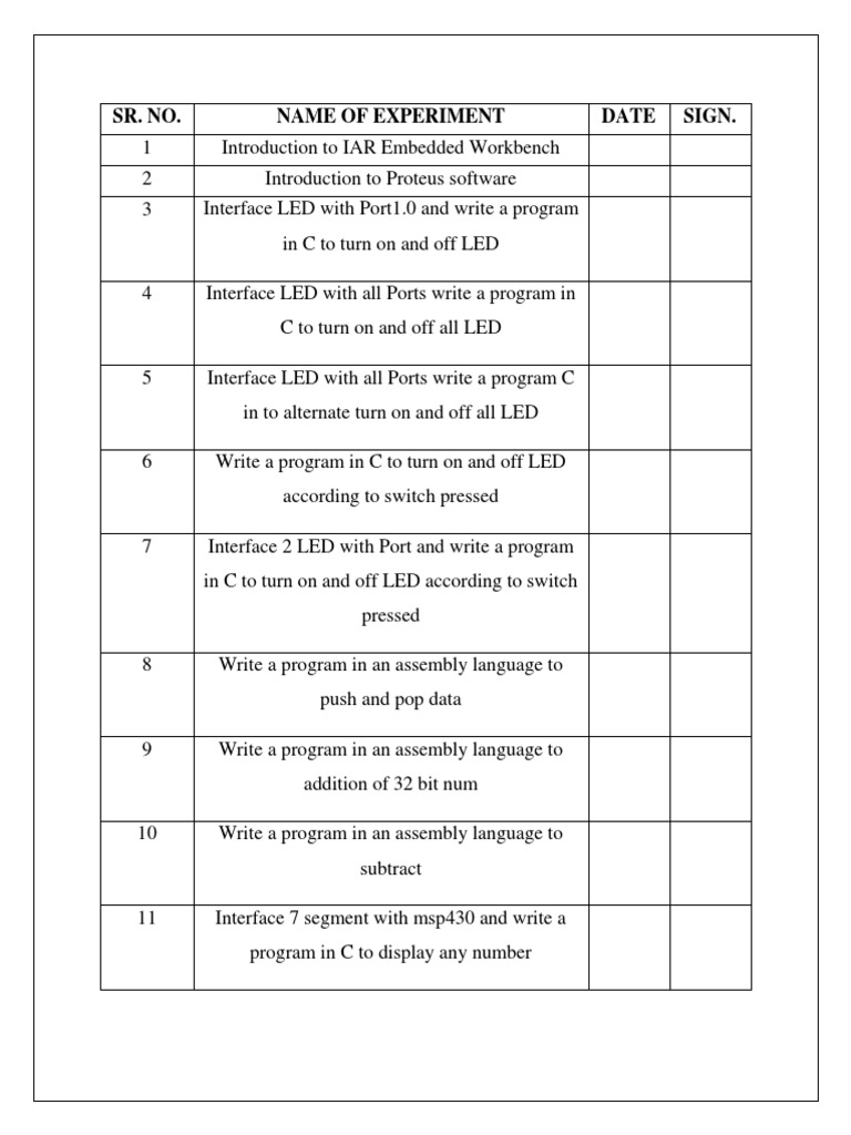 Lab Manual PDF C++ Embedded System