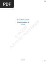 Mathematics: Textbook For Class XII