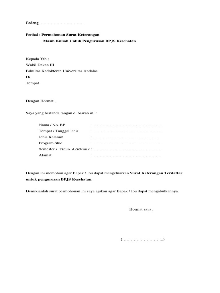Surat Keterangan Masih Kuliah Untuk BPJS-converted