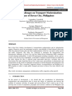 Issues and Challenges On Transport Modernization: The Case of Davao City, Philippines