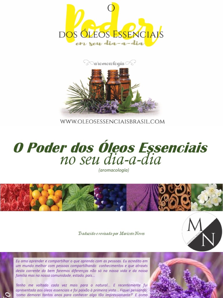 O Poder Dos Oleos Essenciais Pdf óleo Essencial Manjericão