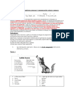 Evaluación Diagnóstica Lenguaje y Comunicación 5 Básico Unidad 2