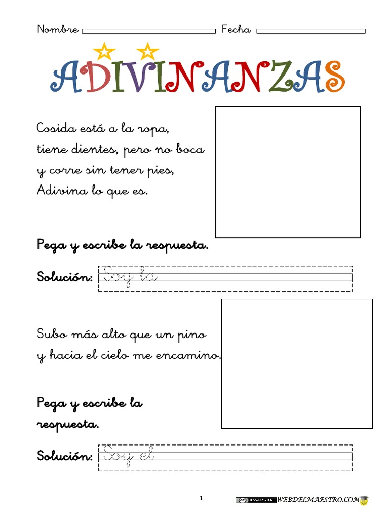 Adivinanzas para Niños: Actividades Divertidas | PDF