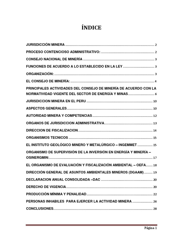 Jurisdicción Minera y Consejo de Minería | PDF | Minería | Jurisdicción