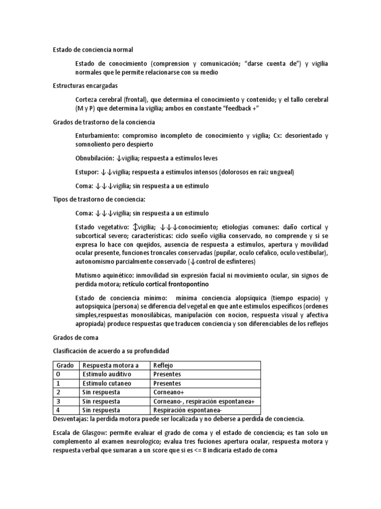 Evaluación del Paciente en Coma | PDF | Coma | Sistema nervioso