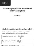 Calculating Population Growth Rate and Doubling Time