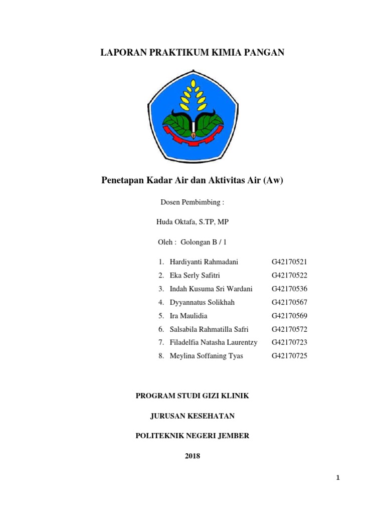 Penetapan Kadar Air Fix Aca