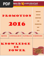 Multiple Choice Questions - 2016 Promotion