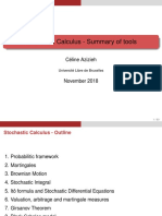 Stochastic Calculus: Summary. by Celine Azizieh (Université Libre de Bruxelles)