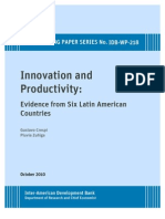 Innovation and Productivity: Evidence From Six Latin American Countries