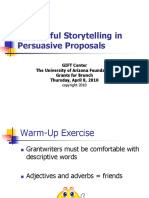 Successful Storytelling in Persuasive Proposals