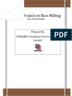 Model Project On Rice Milling: Prepared by NABARD Consultancy Services Private Limited