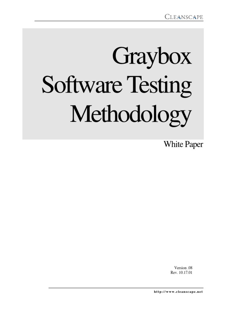 Graybox Software Testing Methodology: White Paper | PDF | Software ...