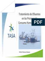 Tratamiento efluentes procesos consumo humano