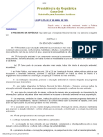 LEI FEDERAL Nº 9795 de 27 de ABRIL de 1999 - Política Nacional de Educação Ambiental