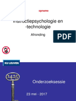 Instructiepsychologie en - Technologie: Afronding