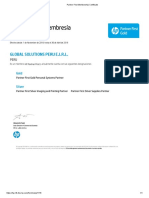 Partner First HP Membership Certificate