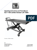 SLT-1100 Jumbo Scissor Lift Table: Operating Instructions and Parts Manual