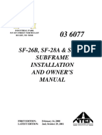 SF-26B, SF-28A & SF-623 Subframe Installation and Owner'S Manual