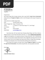 Download Surat Lamaran Kerja by anon-377106 SN3963767 doc pdf