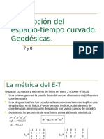 Descripción del espacio-tiempo curvado. Geodésicas.