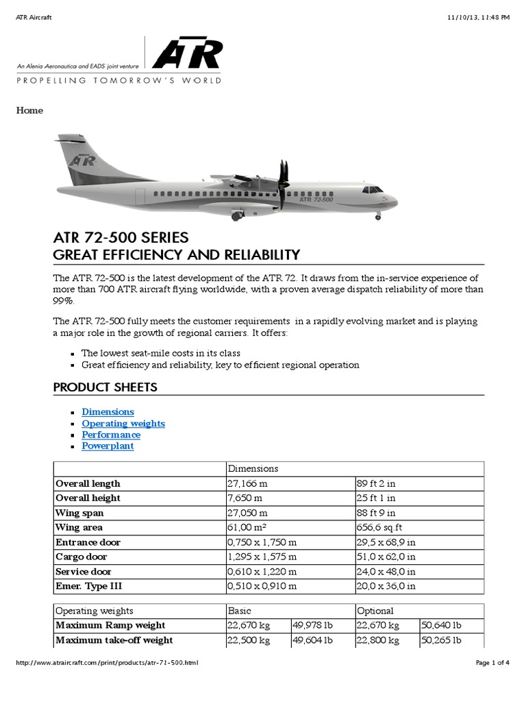 ATR Aircraft | PDF | Aviation | Aircraft