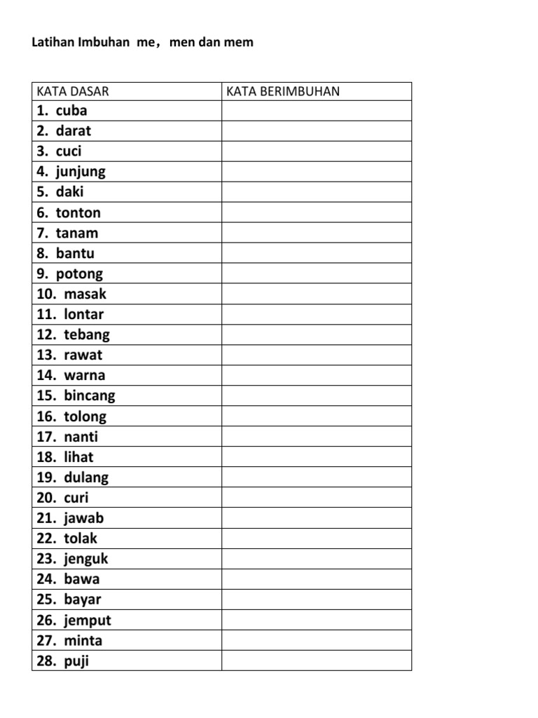 Kata Dasar Pdf