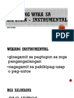 Gamit Ng Wika Sa Lipunan - Instrumental