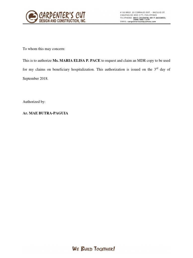 Authorization for MDR Claim Request | PDF