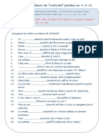 Present de Lindicatif 3e Groupe Verbes en Ir Exercice Grammatical Feuille Dexercices 50047