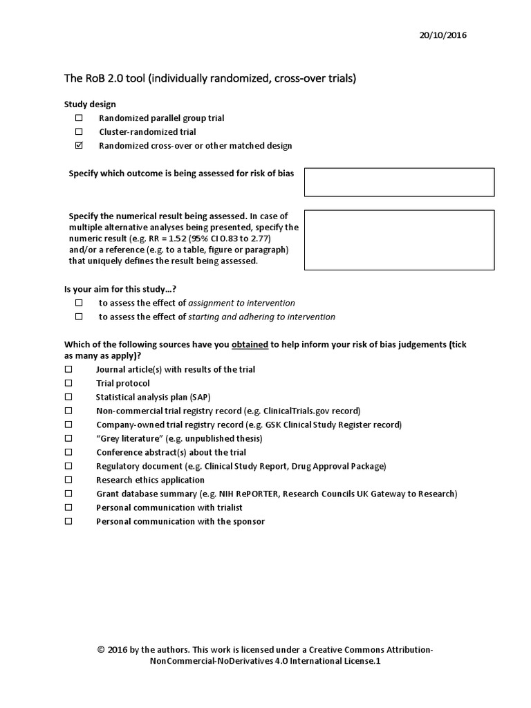 RoB20 Indiv Crossover Cribsheet PDF Bias Randomness