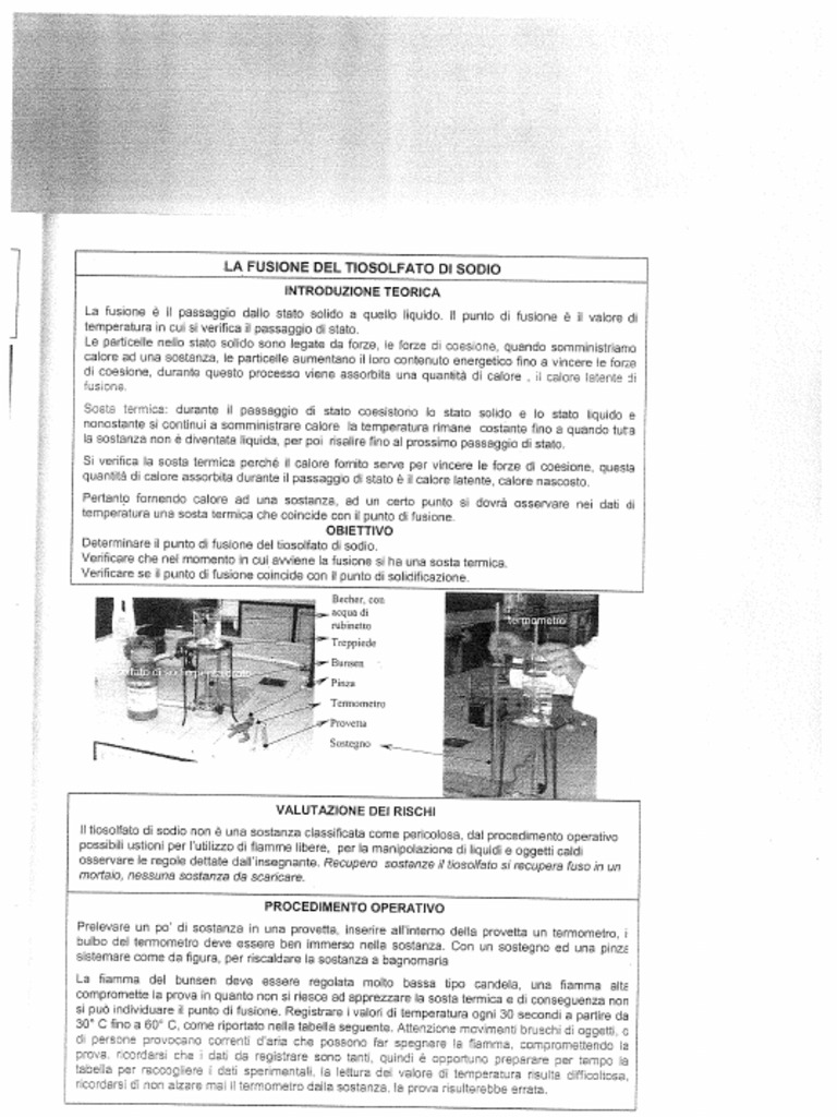 Fusione Del Tiosolfato Di Sodio PDF
