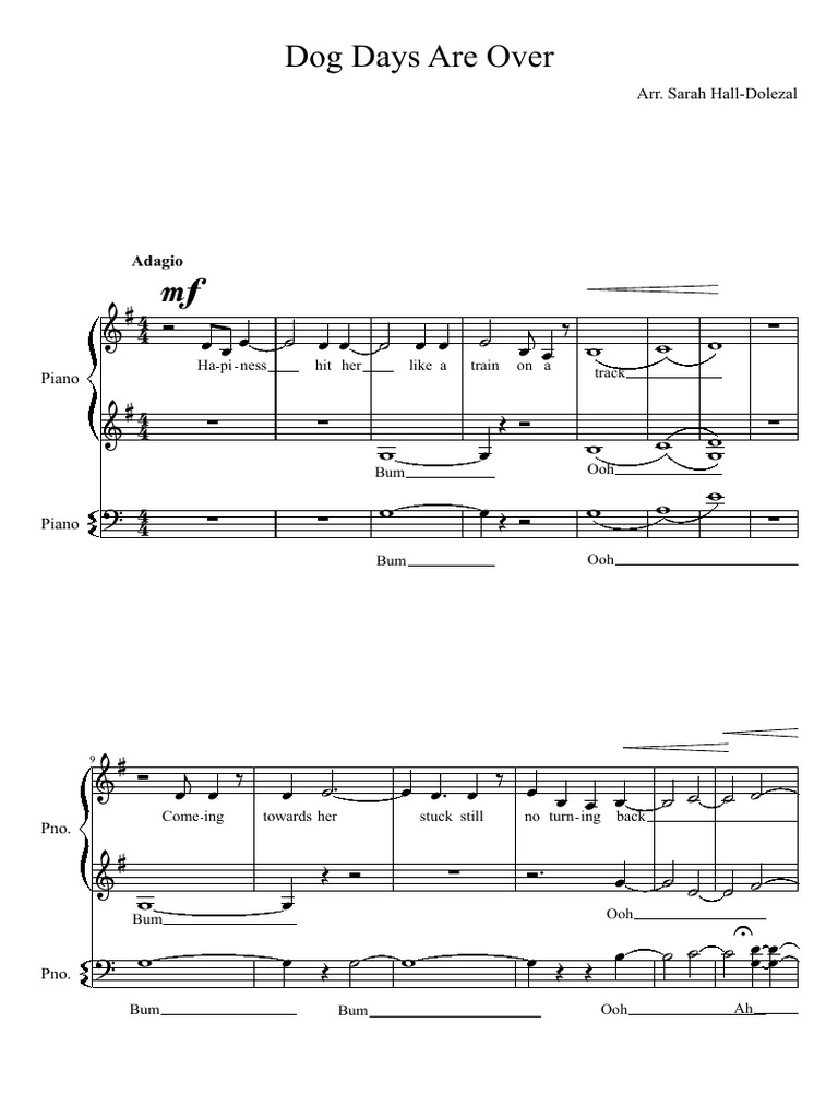 Dog Days Are Over Adagio PDF