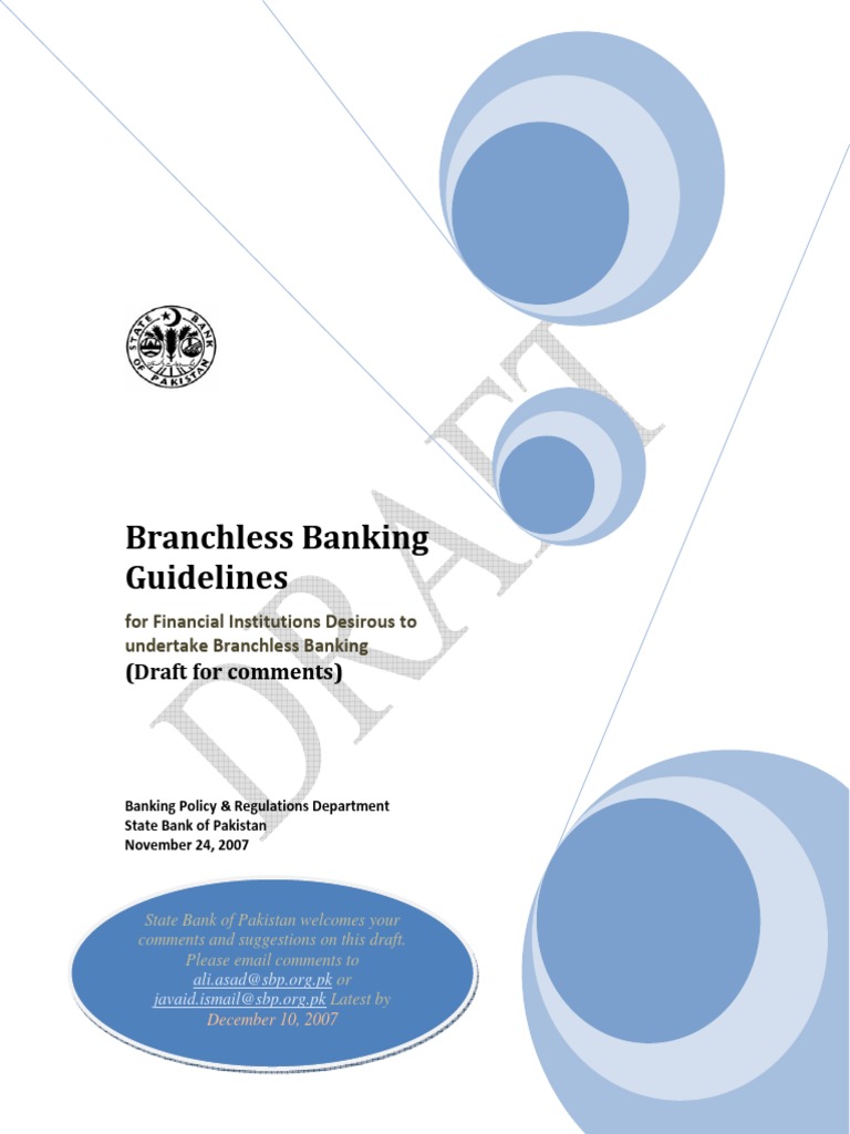 Guidelines Branchless Banking PDF | PDF