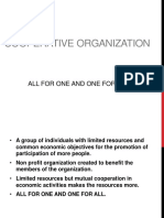Cooperative Organization: All For One and One For All