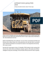 Vale Truck Fleet at Brazil Mine Going Fully Autonomous in 2019