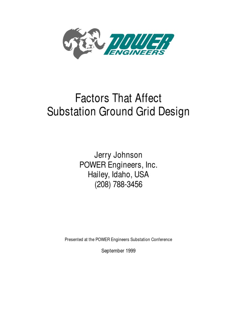 Substation Ground Grid Design Factors | PDF | Electrical Resistivity ...