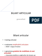 2. Generalitati - Bilant Articular, Bilant Muscular