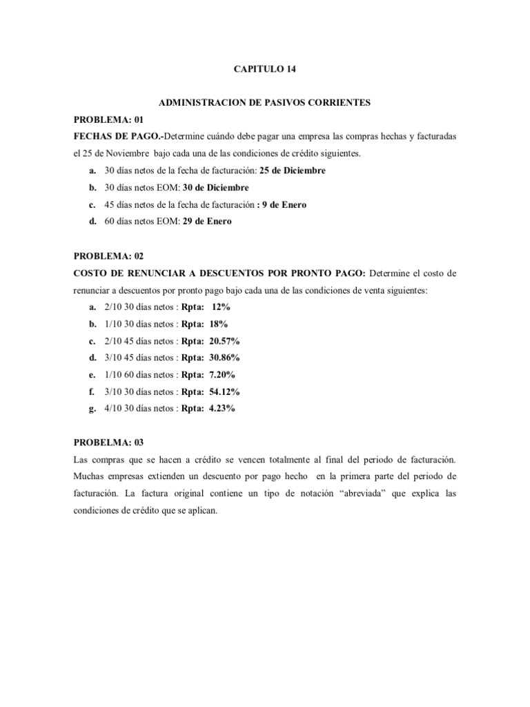 Ejercicios de Gitman Principios de Administracion Financiera | PDF ...