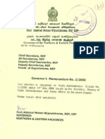 Governor's Memorandum 2006