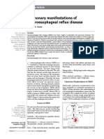 Pulmonary Manifestations of Gastroesophageal Reflux Disease: Review Article