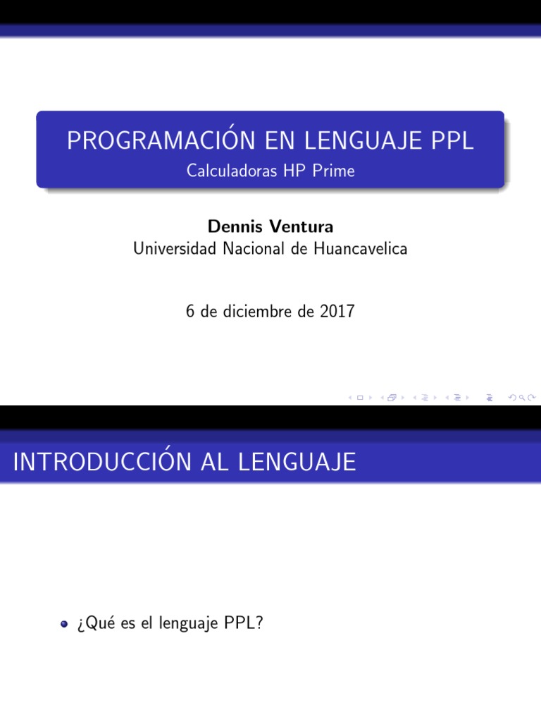 Introducción al Lenguaje PPL | PDF